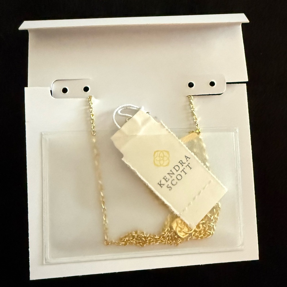 Kendra Scott Gold and Blue Heart Necklace - Picture 2 of 5
